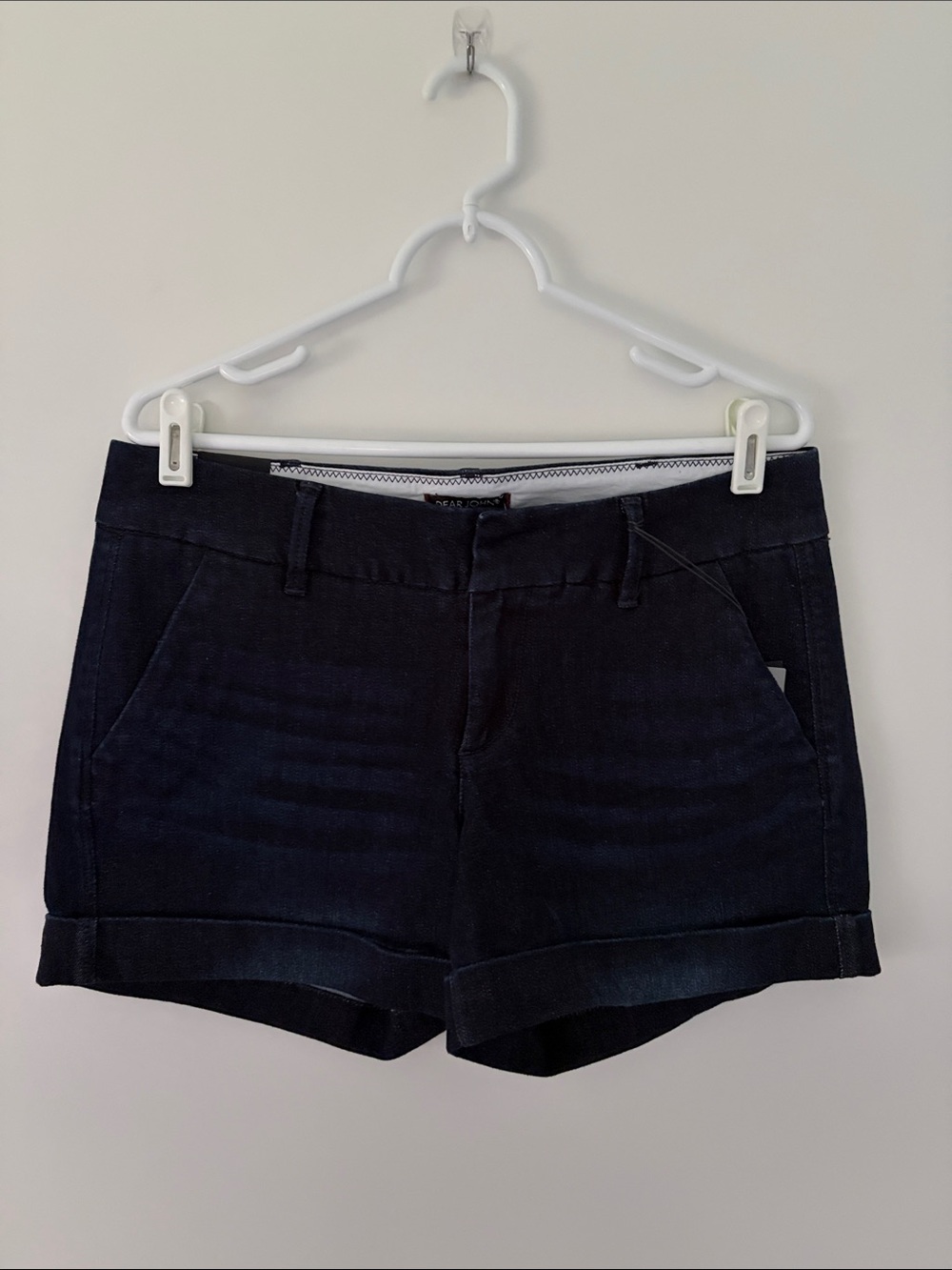 Dear John Dark Navy Rolled-Hem Shorts